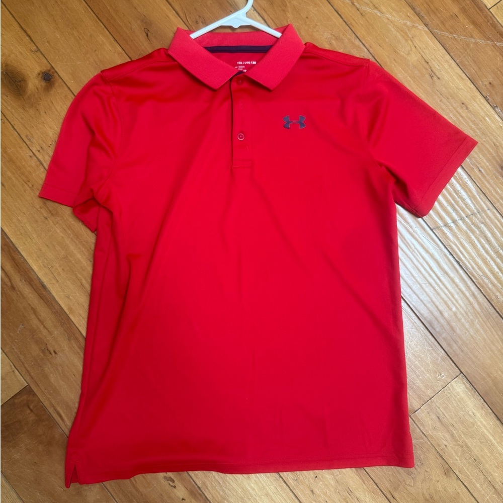 Under Armour Boys Red Polo Shirt